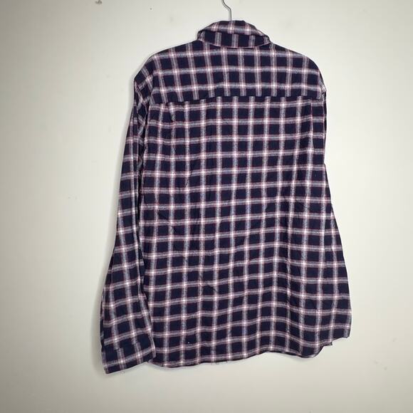 Hawker Rye Long Sleeves Button Up Flannel Shirt - Wine Plaid NWT 2XL - Picture 5 of 10